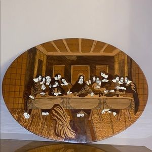 Vintage Handcrafted Last Supper Plaque